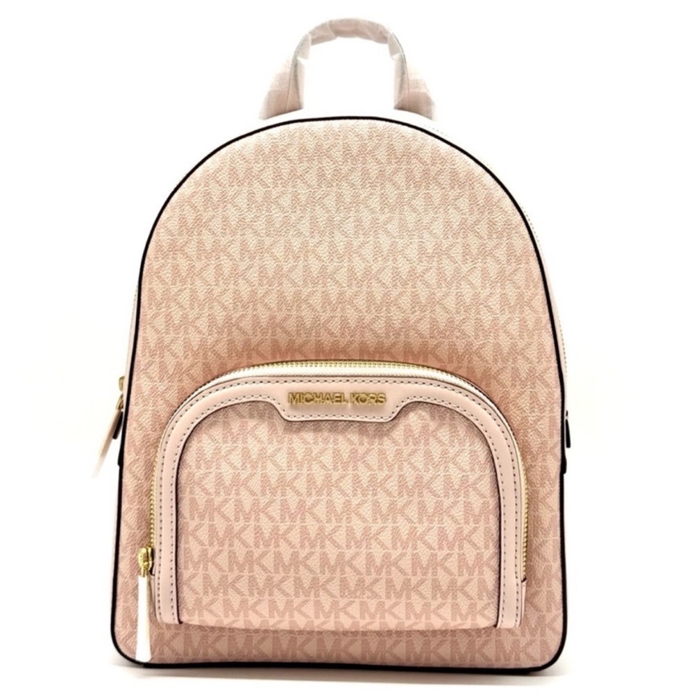Michael Kors Jaycee Medium Signature Logo Backpack Powder Blush